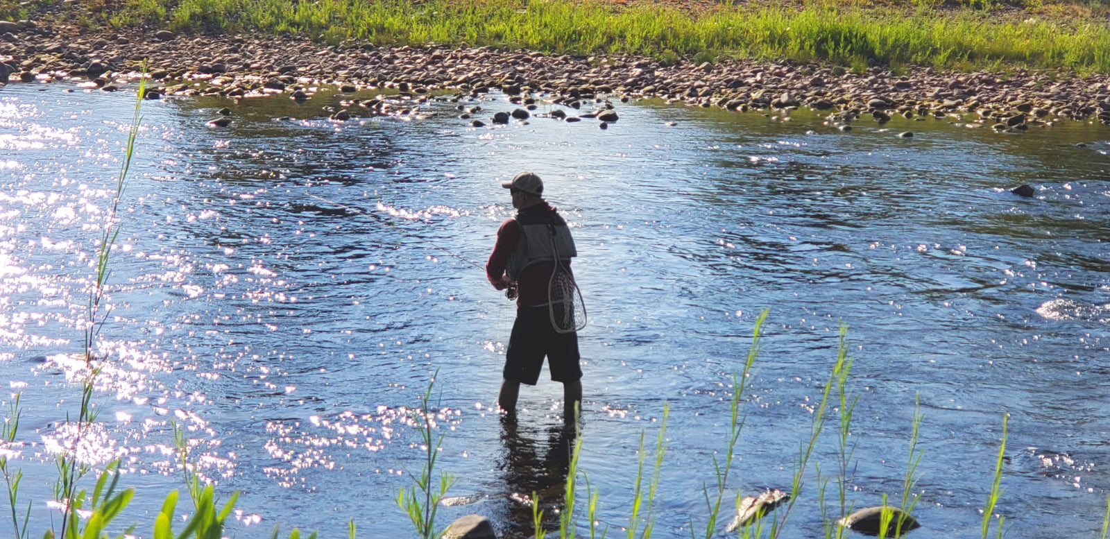 Fly Fishing Kit on man on water
