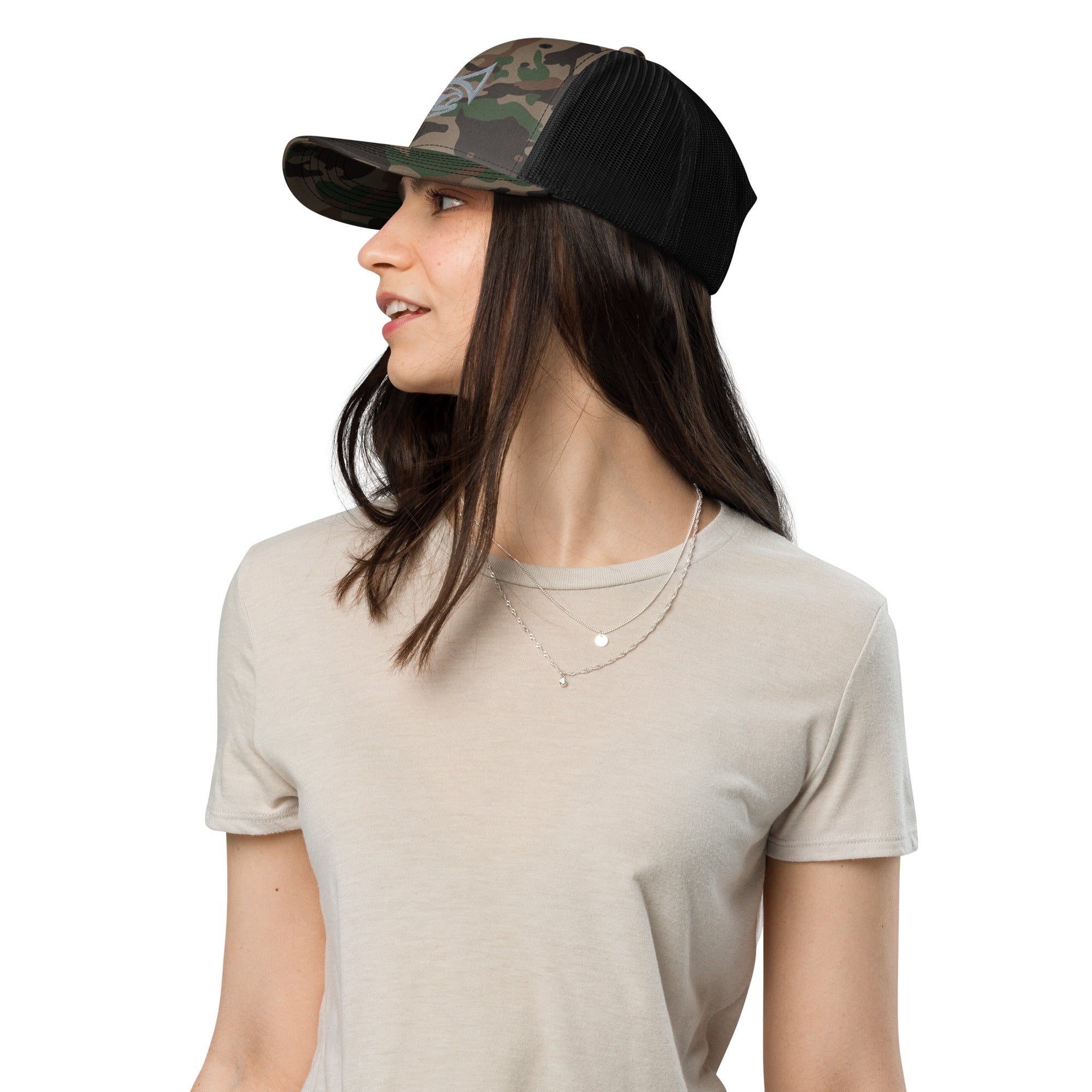Drifthook Camouflage Trucker Hat - Deep Woods