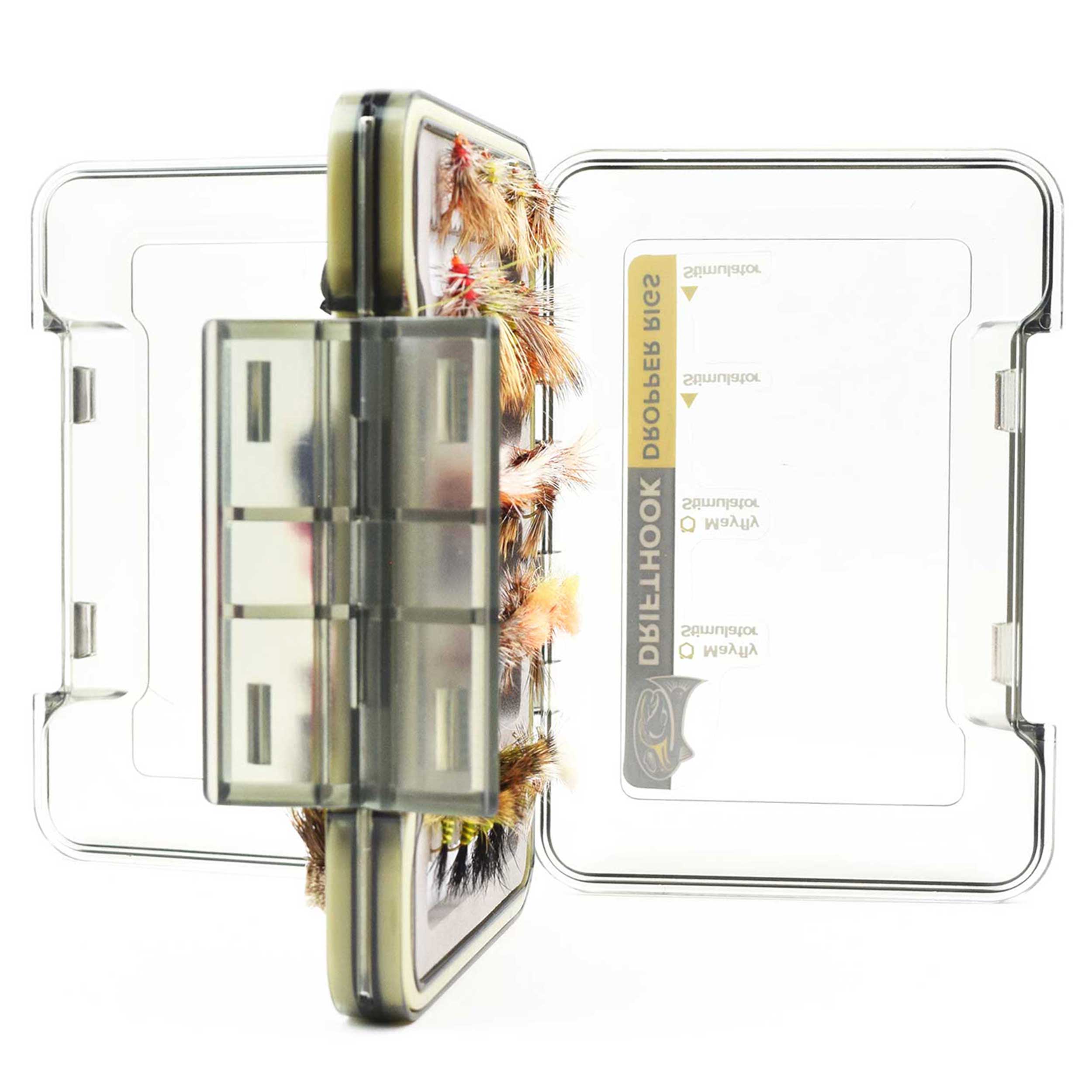 Dropper Rigs Fly Fishing Kit | 49 Hopper & Stimulator Flies with Box & Guides - Drifthook