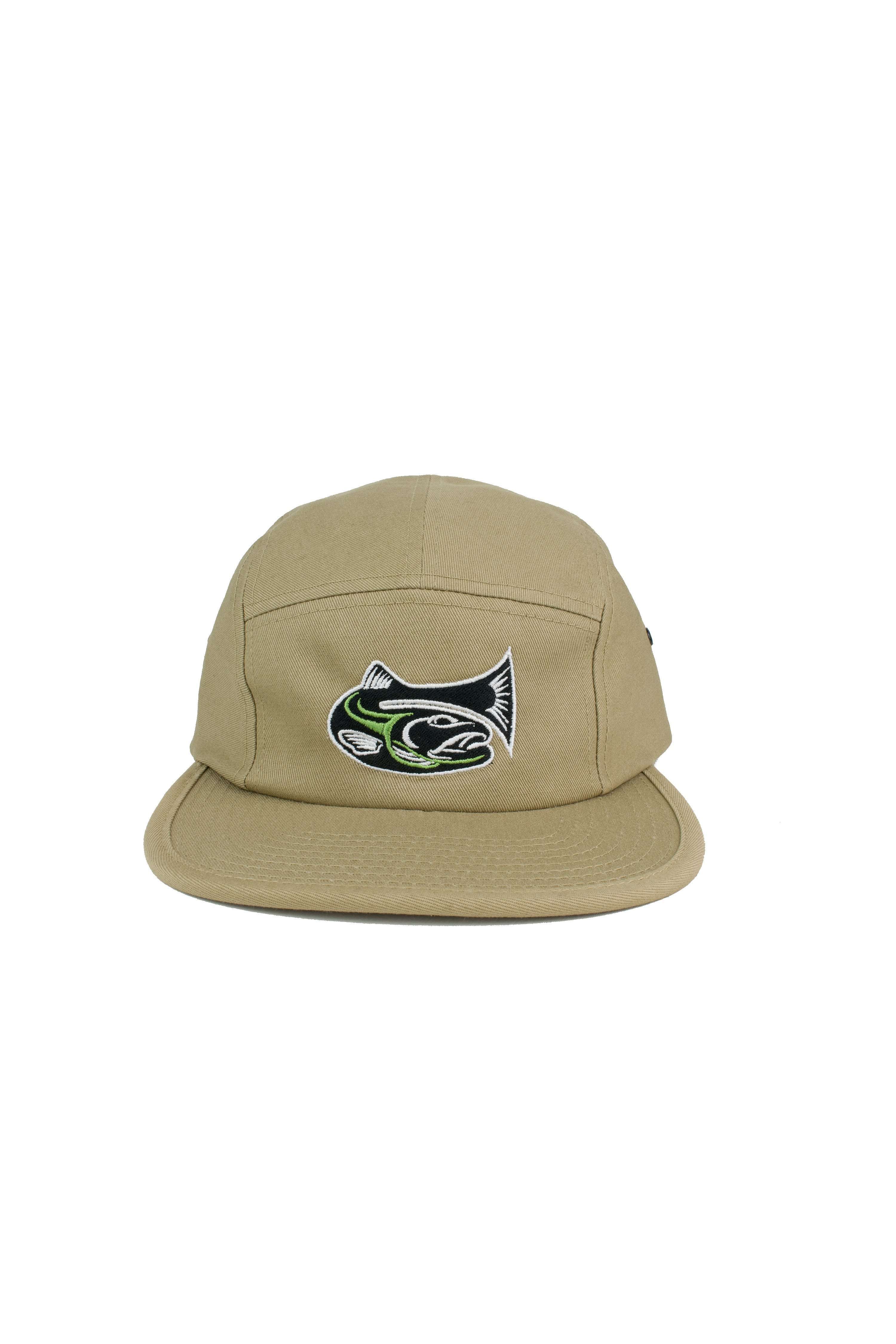 Drifthook Camper Cap—Khaki with Green Logo - Drifthook