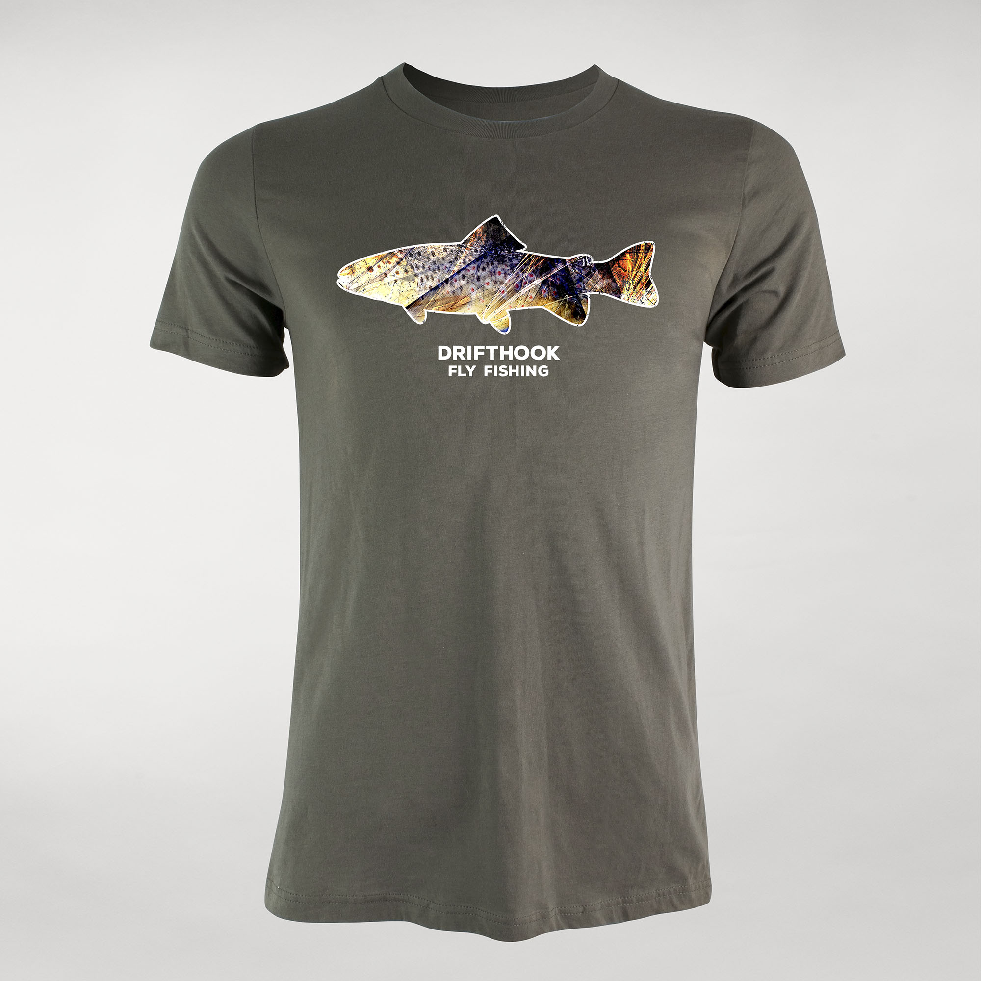 Drifthook Brook Trout Splash Logo Men’s T-Shirt - Drifthook