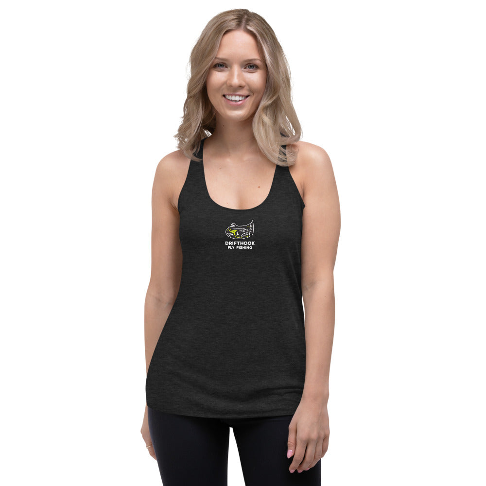 Drifthook - Women's Racerback Tank - Charcoal Black - Drifthook