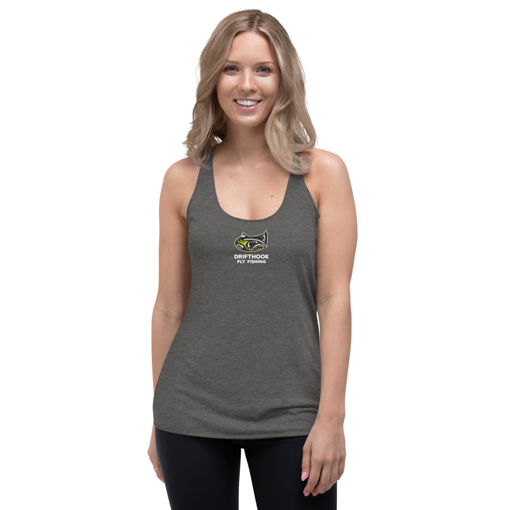 Drifthook - Women's Racerback Tank - Gray Triblend - Drifthook