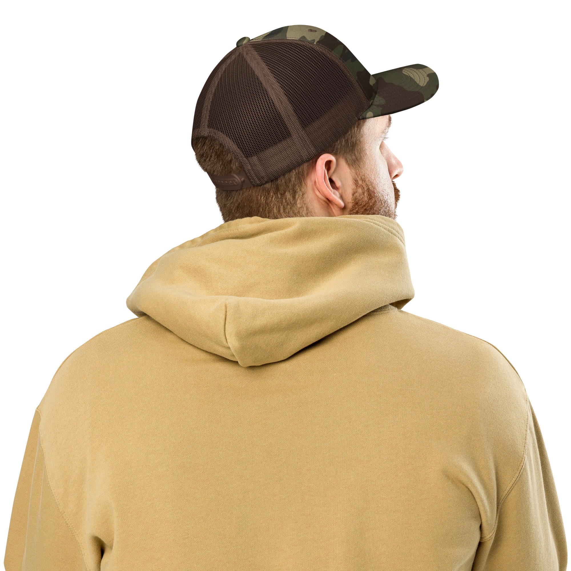 Drifthook Camouflage Trucker Hat - Camo with Brown Back