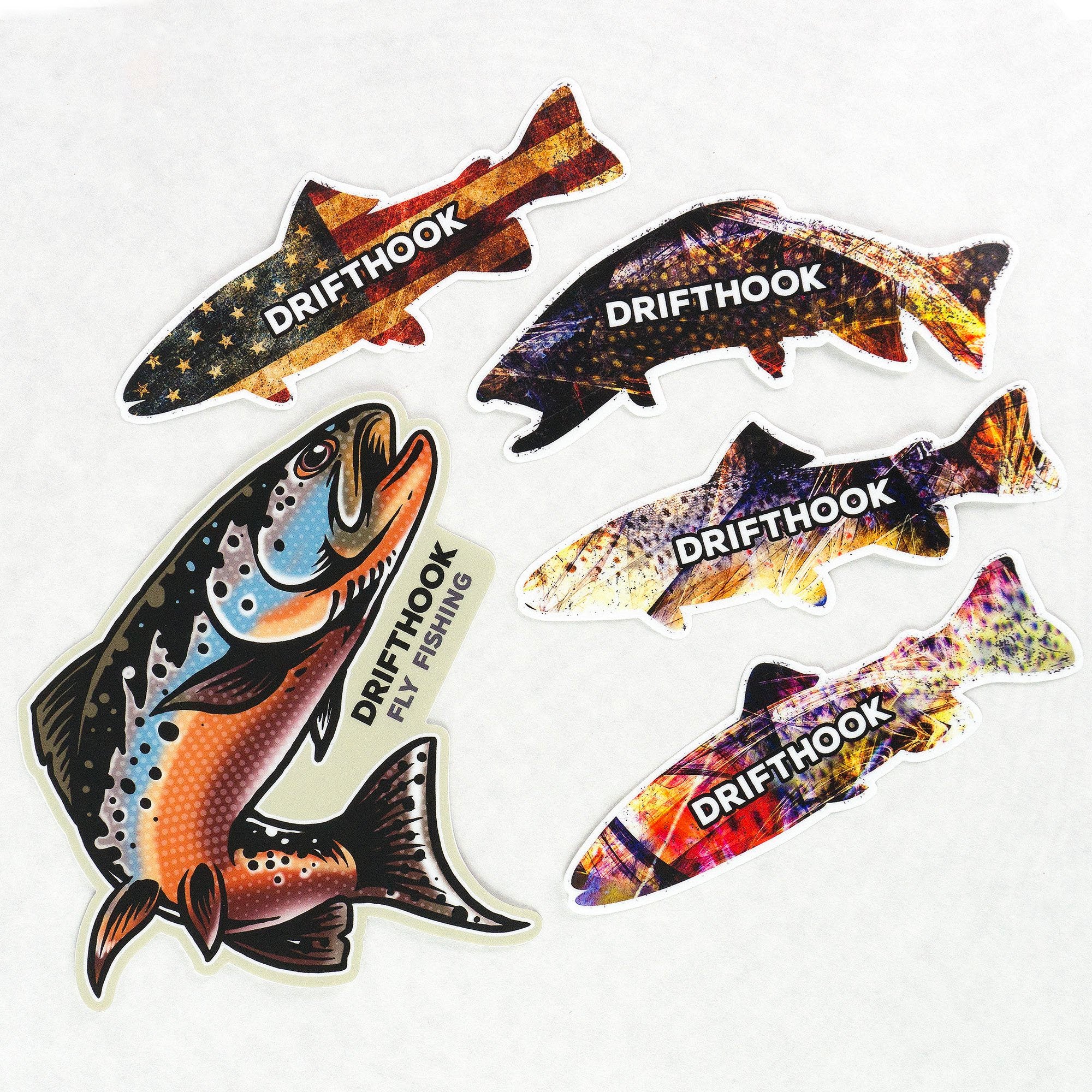Fly Fishing Sticker 5 Pack - Trout Slaps