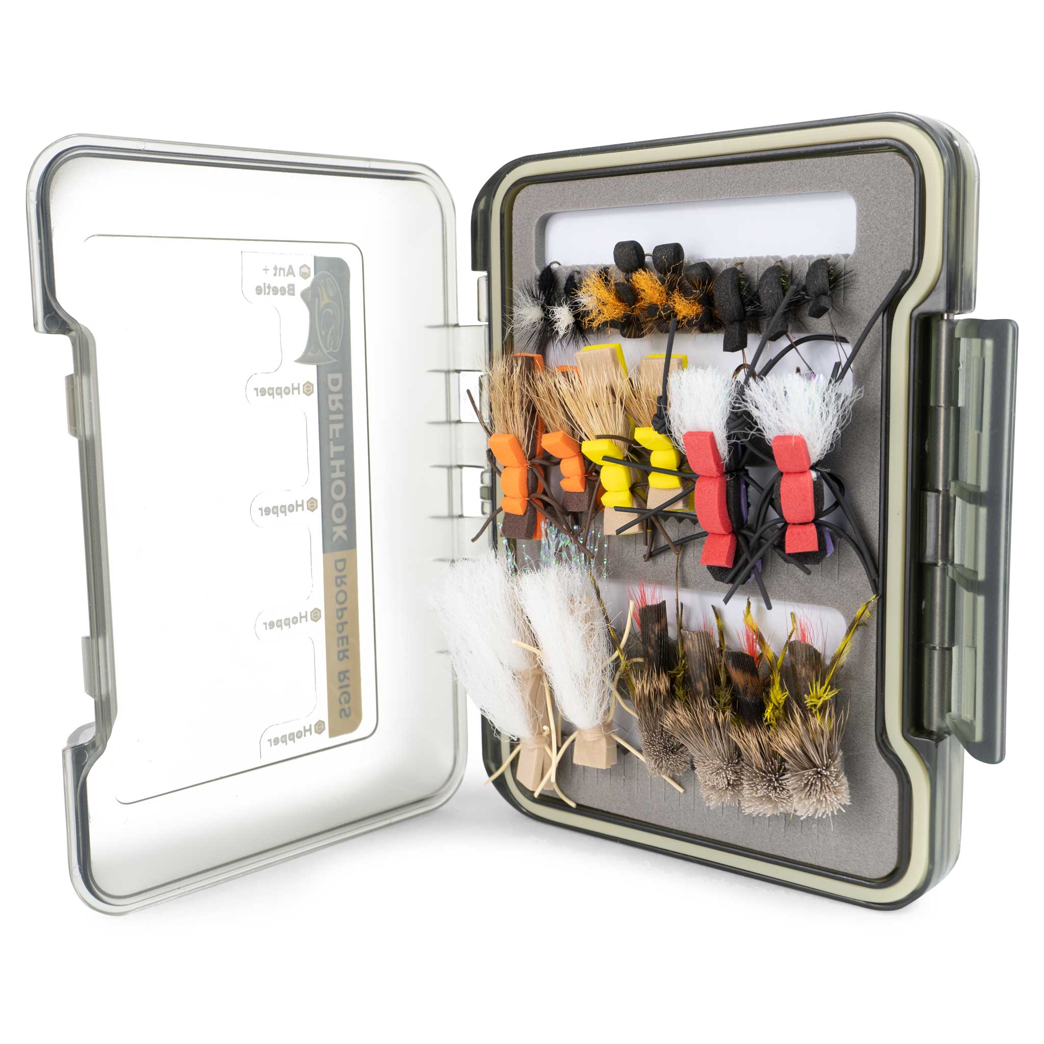 Cheap Plastic Double Layer Fishing Tackle Box Fly Fishing Flies 12