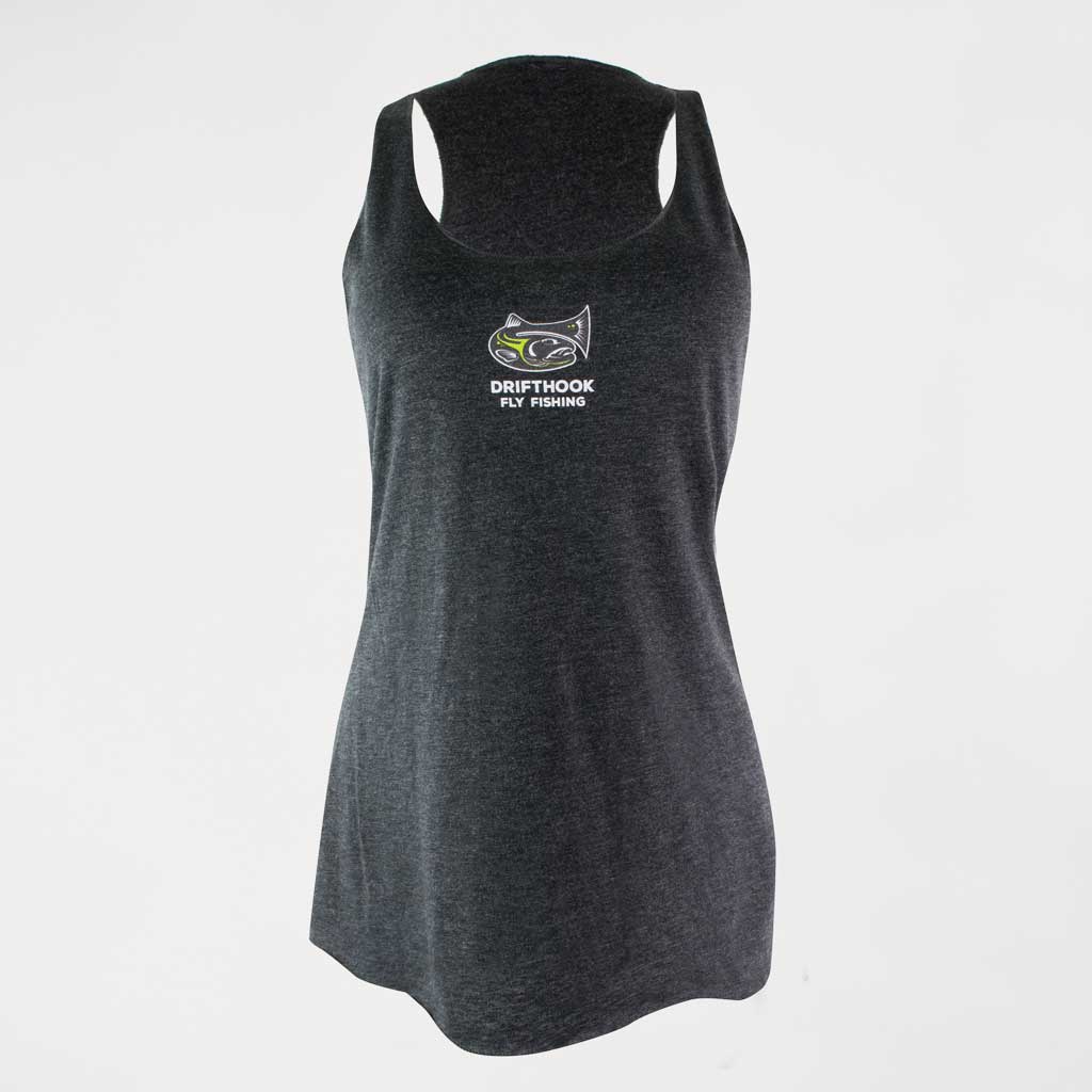 Drifthook - Women's Racerback Tank - Charcoal Black - Drifthook