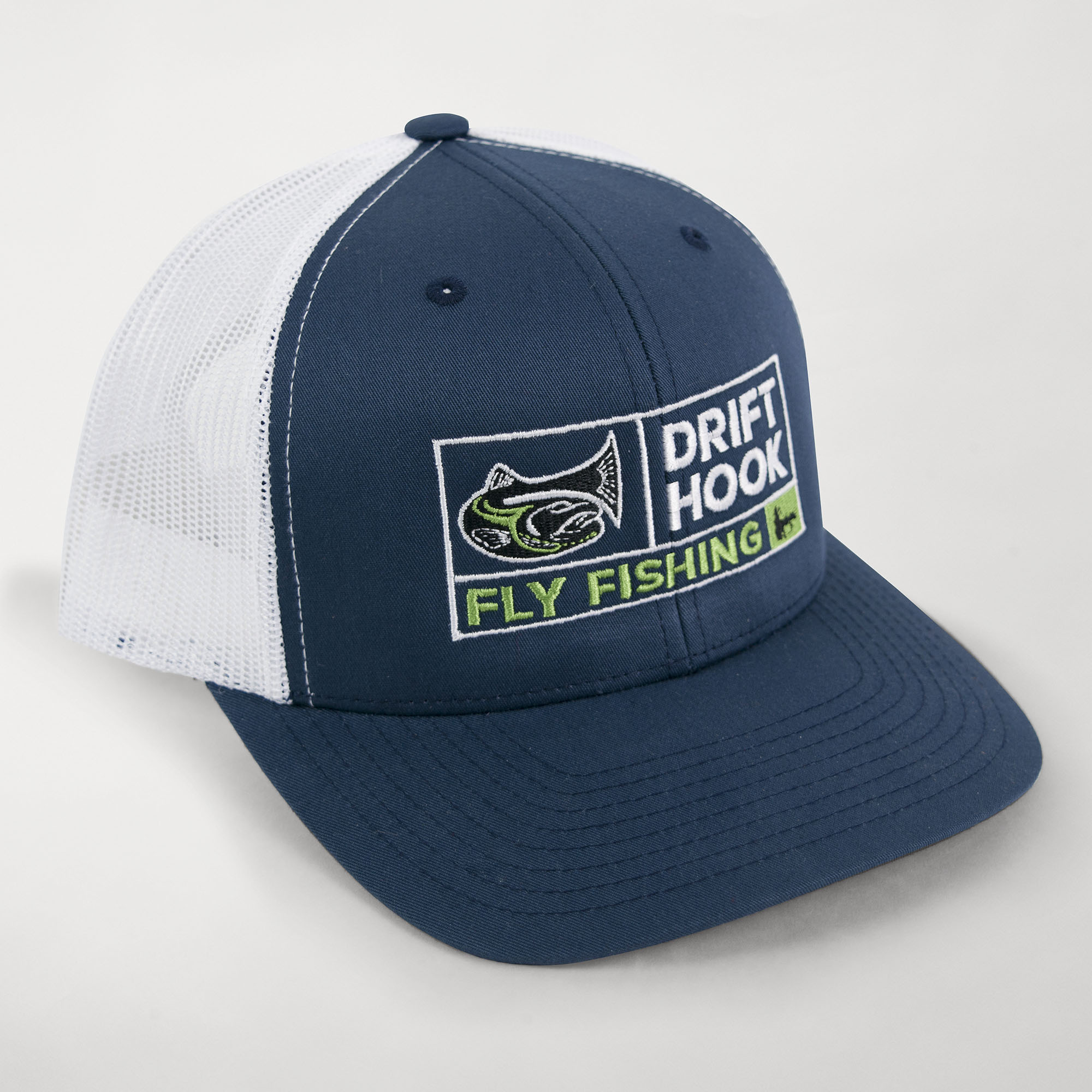 Drifthook Trucker Cap—Blue with Box Logo - Drifthook