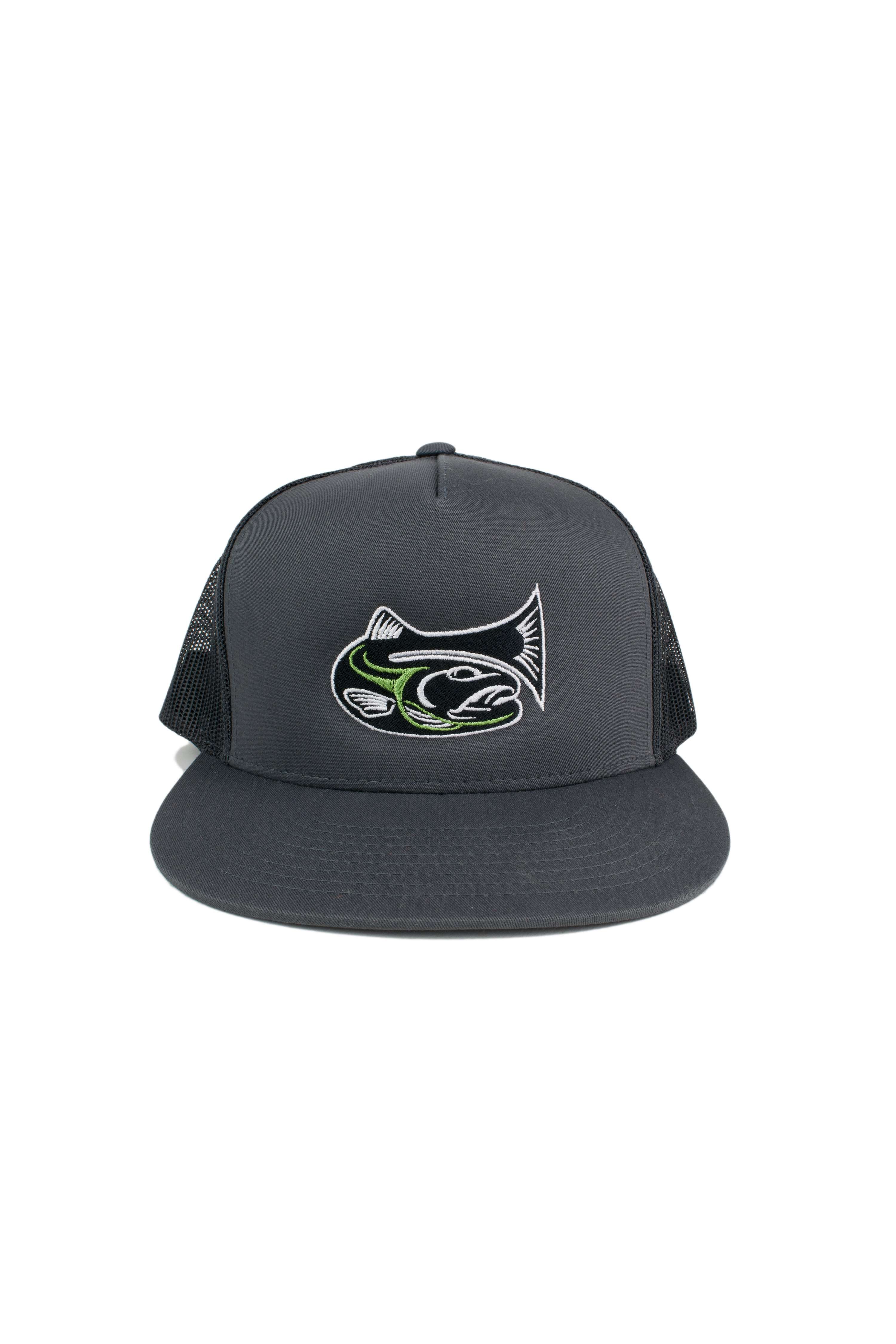 Drifthook Snapback Flat Bill Hat—Gray with Box Logo - Drifthook