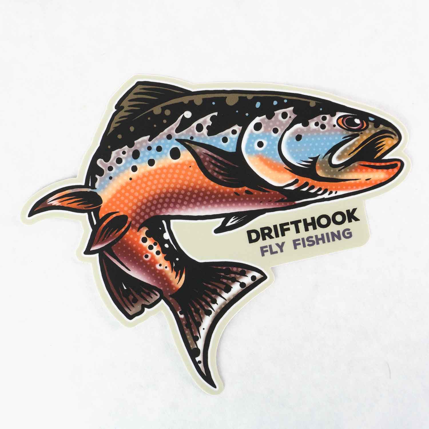 Fly Fishing Sticker - Rising Brown