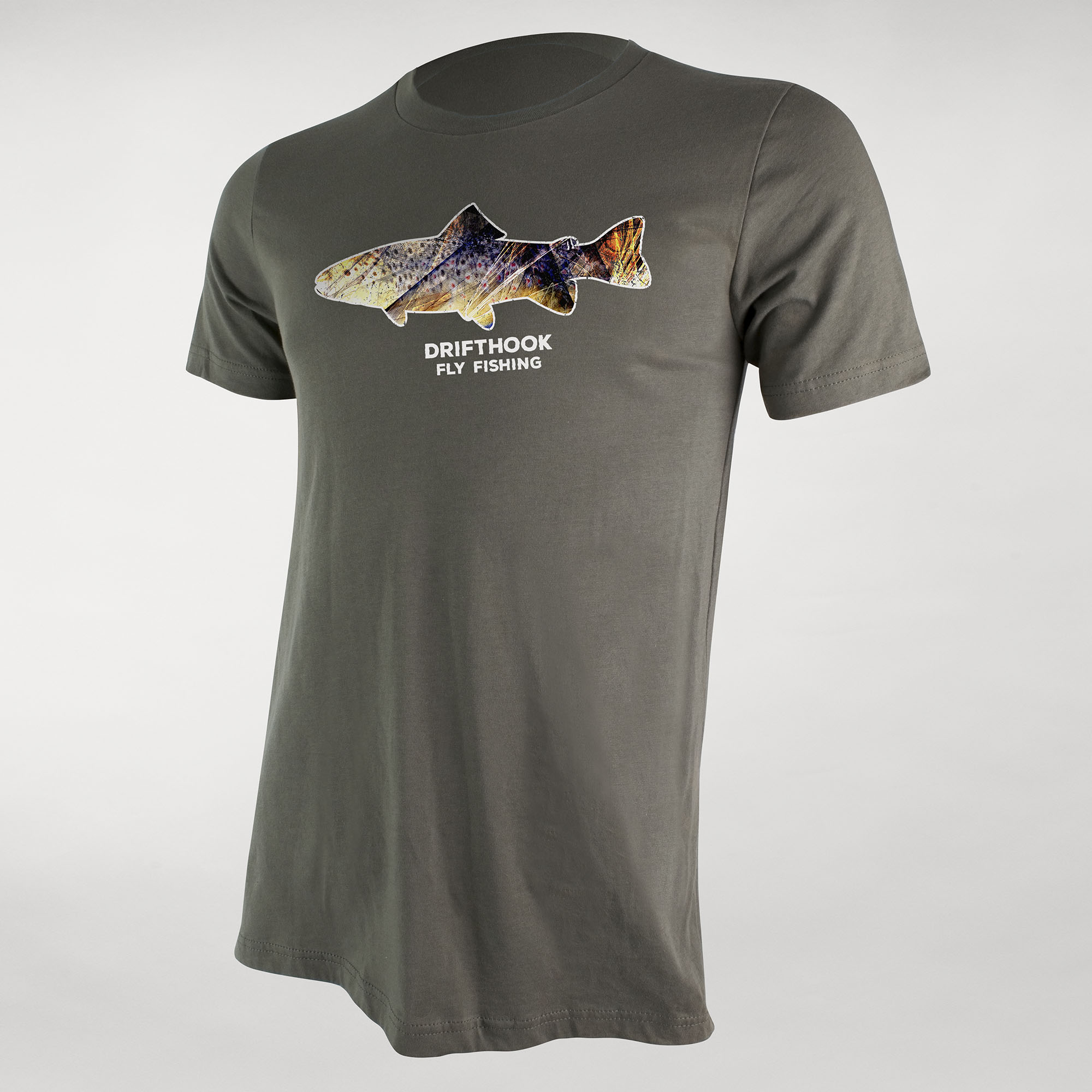 Drifthook Brook Trout Splash Logo Men’s T-Shirt - Drifthook
