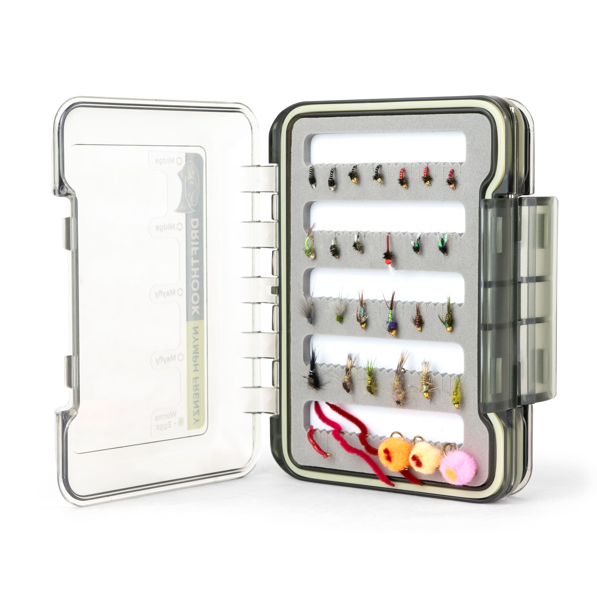  koity Fly Fishing Flies Kit, 36pcs Hand Tied Fly Fishing Lures  with Waterproof Fly Box Fly Fishing Gear Assortment Kit Dry Wet Flies  Nymphs Popper Streamers Hopper Caddis Gnat Stonefly